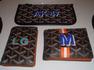 goyard initial stamp options for wallwts|goyard personalisation cost.